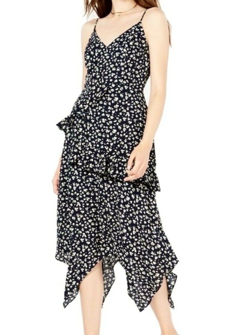 NWT TRIXXI Navy Blue Floral Slip Dress Juniors